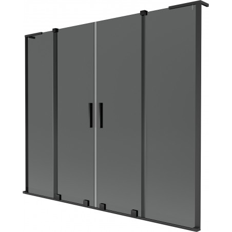 Mexen Velar L Duo vanniseinale 2-paneelne liuguks 170 x 150 cm, grafiit, must - 896-170-003-42-70
