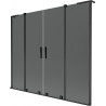 Mexen Velar L Duo vanniseinale 2-paneelne liuguks 170 x 150 cm, grafiit, must - 896-170-003-42-70