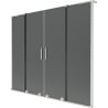 Mexen Velar L Duo parawan nawannowy 2-skrzydłowy rozsuwany 170 x 150 cm, grafit, nikiel szczotkowany - 896-170-003-42-97