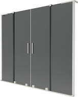 Mexen Velar L Duo Duschabtrennung 2-flügelig verschiebbar 170 x 150 cm, Grafit, gebürsteter Nickel - 896-170-003-42-97