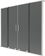 Mexen Velar L Duo vanni vahesein 2-osaline lükand, 170 x 150 cm, grafiit, harjatud nikkel - 896-170-003-42-97