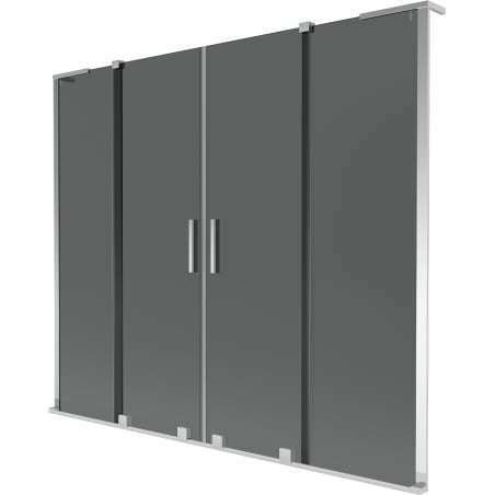 Mexen Velar L Duo 2-Wing Sliding Bath Screen 200 x 150 cm, Graphite, Chrome - 896-200-003-42-01
