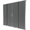 Mexen Velar L Duo vanniekraan 2-tiivaline, lükandav 200 x 150 cm, grafiit, kroom - 896-200-003-42-01