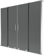 Mexen Velar L Duo 2-Wing Sliding Bath Screen 200 x 150 cm, Graphite, Chrome - 896-200-003-42-01