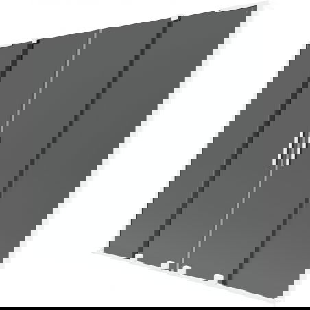 Mexen Velar L Duo Badewannenabtrennung 2-flügelig verschiebbar 200 x 150 cm, grafit, weiß - 896-200-003-42-20
