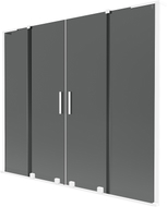 Mexen Velar L Duo klizna pregrada za kadu s 2 krila 200 x 150 cm, grafitna, bijela - 896-200-003-42-20