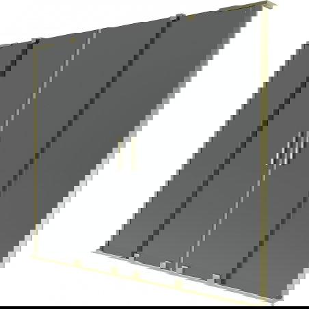 Mexen Velar L Duo Duschwand, 2-flilleger verschiebar, 200 x 150 cm, Grafit, gellten - 896-200-003-42-50