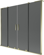 Mexen Velar L Duo vannitoa ekraan 2-ukseline lükanduks 200 x 150 cm, grafiit, kuldne - 896-200-003-42-50