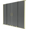Mexen Velar L Duo vannikaitse 2-osaline nihutatav 200 x 150 cm, grafiit, harjatud kuld - 896-200-003-42-55
