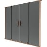Mexen Velar L Duo vannitoa ekraan 2-lehega lükanduks 200 x 150 cm, grafiit, harjatud vask - 896-200-003-42-65