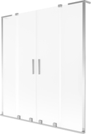 Mexen Velar L Duo vanniekraan 2-tiivaline libistatav 140 x 150 cm, härmatis, kroom - 896-140-003-32-01