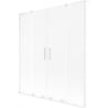 Mexen Velar L Duo bath screen, 2-panel sliding 140 x 150 cm, frost, white - 896-140-003-32-20