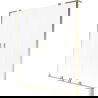 Mexen Velar L Duo Badewannenspritzschutz 2-flügelig verschiebbar 140 x 150 cm, matt, gebürstetes Gold - 896-140-003-32-55