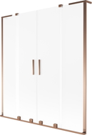 Mexen Velar L Duo klizni paravan za kadu s 2 krila 140 x 150 cm, mat, ružičasto zlato - 896-140-003-32-60