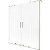 Mexen Velar L Duo dvostrani tuš paravan klizna 140 x 150 cm, mraz, brušeni nikal - 896-140-003-32-97