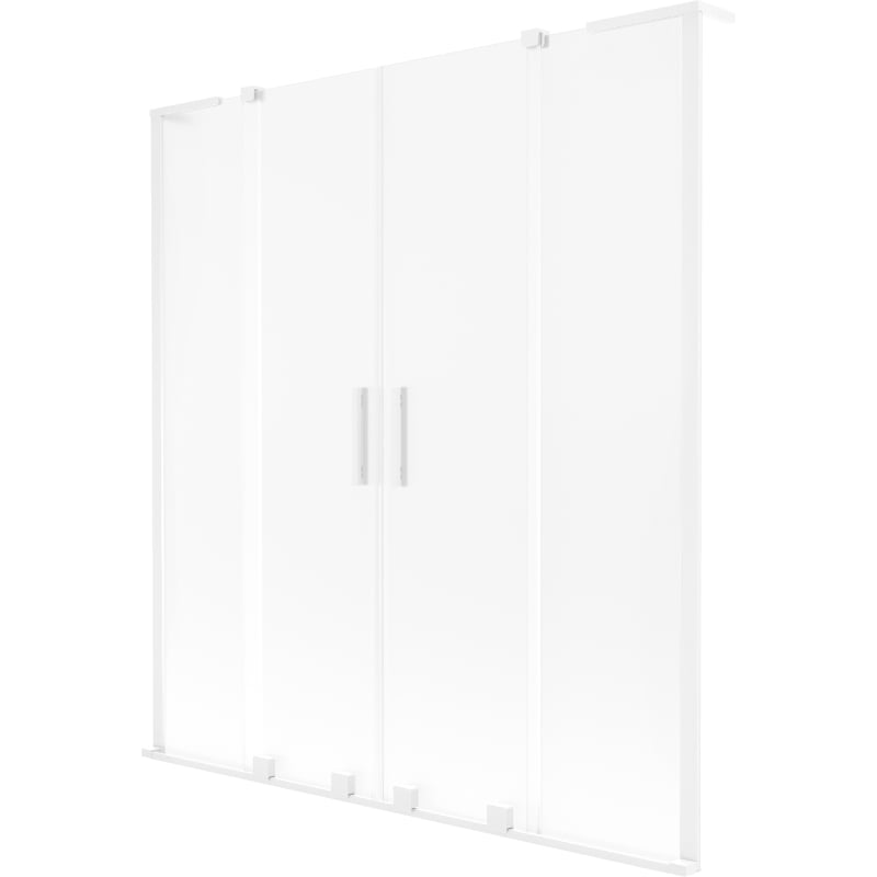 Mexen Velar L Duo vannisein 2-osaline lükand 160 x 150 cm, härmas, valge - 896-160-003-32-20