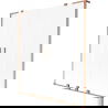 Mexen Velar L Duo Badewannenabtrennung, 2-flügelig, verschiebbar, 160 x 150 cm, matt, gebürstetes Kupfer - 896-160-003-32-65