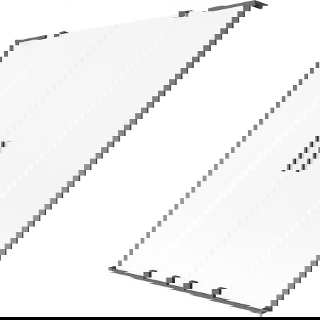 Mexen Velar L Duo Badewannen-Faltwand 2-flügelig, verschiebbar, 160 x 150 cm, Mattglas, Gun Gray gebürstet - 896-160-003-32-66