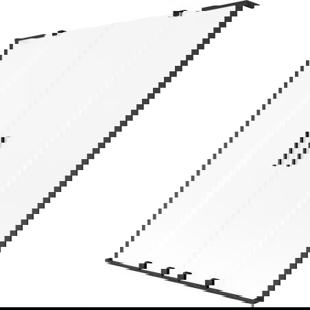 Mexen Velar L Duo Badewannenwand 2-teilig verschiebbar 160 x 150 cm, satiniert, schwarz - 896-160-003-32-70