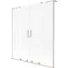 Mexen Velar L Duo kahe tiivaga liuglev vannivõre 160 x 150 cm, härmatis, harjatud nikkel - 896-160-003-32-97