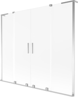 Mexen Velar L Duo Badewannenfaltwand 2-flügelig verschiebbar 170 x 150 cm, gefrostet, Chrom - 896-170-003-32-01