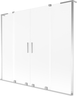 Mexen Velar L Duo parawan nawannowy 2-skrzydłowy rozsuwany 170 x 150 cm, szron, chrom - 896-170-003-32-01