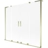 Paroi de baignoire coulissante à 2 volets Mexen Velar L Duo 170 x 150 cm, givrée, dorée - 896-170-003-32-50