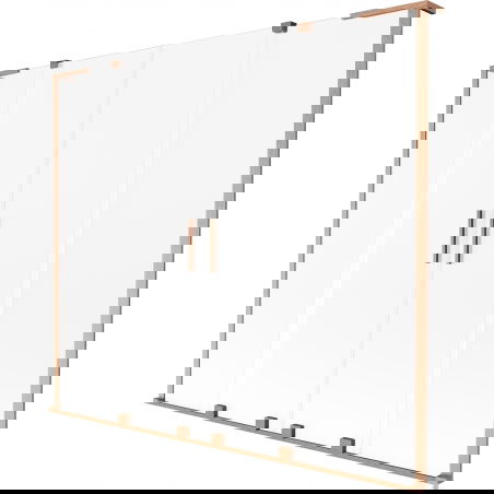 Mexen Velar L Δίπτυχο συρόμενο παραβάν μπανιέρας 170 x 150 cm, αμμοβολής,