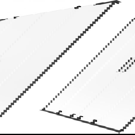 Mexen Velar L Duo badwand scherm 2-delig schuifbaar 170 x 150 cm, mat, zwart - 896-170-003-32-70