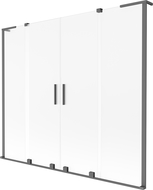 Mexen Velar L Duo paravan za kad 2-krilni drsni 170 x 150 cm, mraz, pištolo kovina - 896-170-003-32-95