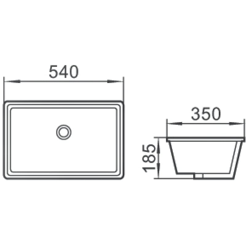 Mexen Venus under-counter sink 54 x 35 cm, white - 25415400