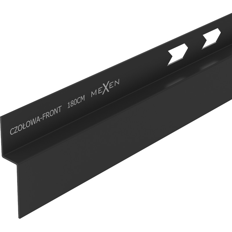 Mexen Line-B zócalo para ducha frontal de 180 cm, negro - 187003180U