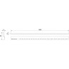 Mexen Line-B frontalna pršna letvica 130 cm, črna - 187003130U