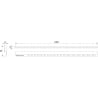 Mexen Line-B Duschabtrennung 180 cm, Schwarz - 187003180U