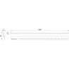 Mexen Line-B Duschleiste frontal 180 cm, schwarz - 187003180U