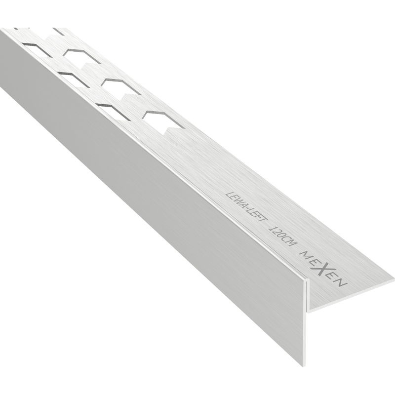 Mexen Line-B golvavslutningslist 120 cm vänster, inox - 181001120L