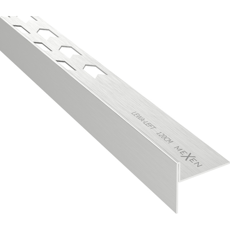 Mexen Line-B perfil de pendiente de suelo 120 cm izquierdo, inox - 181001120L