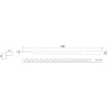 Mexen Line-B Boden-Gefälleleiste 180 cm links, gold - 185001180L