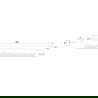 Mexen Line-B vloertype randlijst 180 cm links, goud - 185001180L