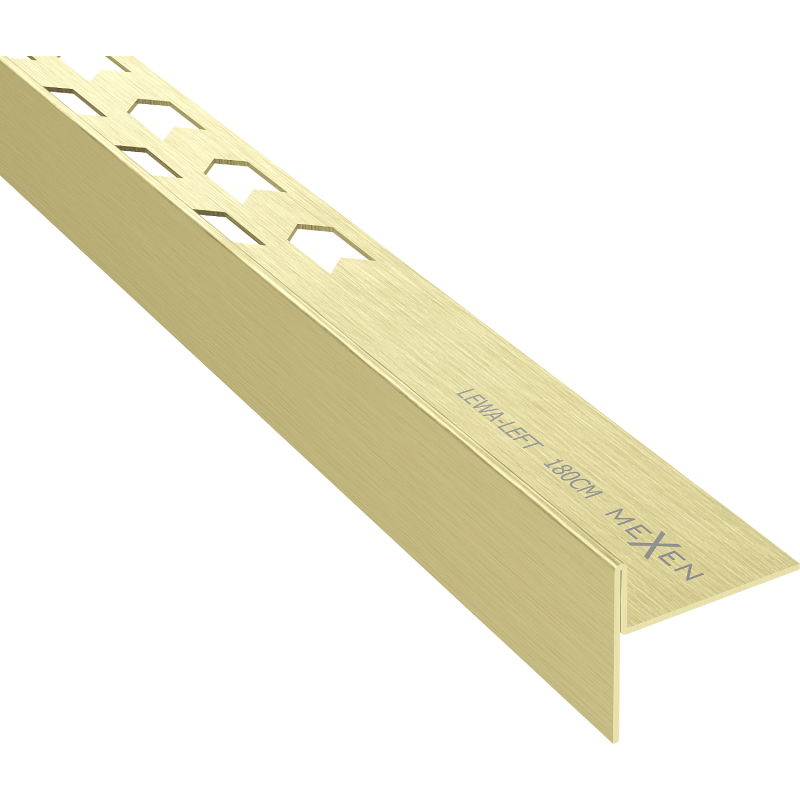 Mexen Line-B vloerafschotlijst 180 cm links, goud geborsteld - 185501180L