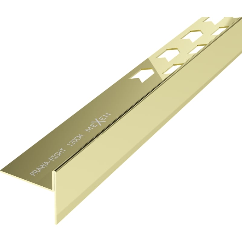 Mexen Line-B Boden-Abschlussleiste 120 cm rechts, gold - 185001120R