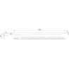 Mexen Line-B Boden-Abschlussleiste 120 cm rechts, gold - 185001120R