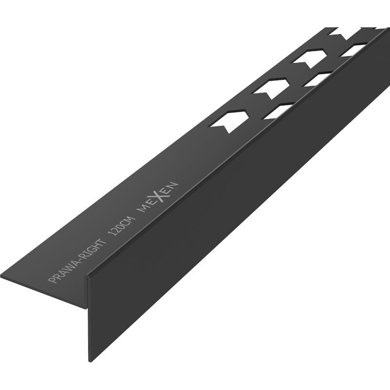 Mexen Line-B vloerafvoerlijst 120 cm rechts, zwart - 187001120R