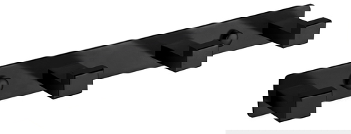 Mexen gancio quadruplo per asciugamani, nero - 709264-70