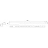 Mexen Line-B plinthe inclinée de sol 180 cm droite, inox - 181001180R