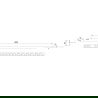 Mexen Line-B vloergleuf 180 cm rechts, inox - 181001180R