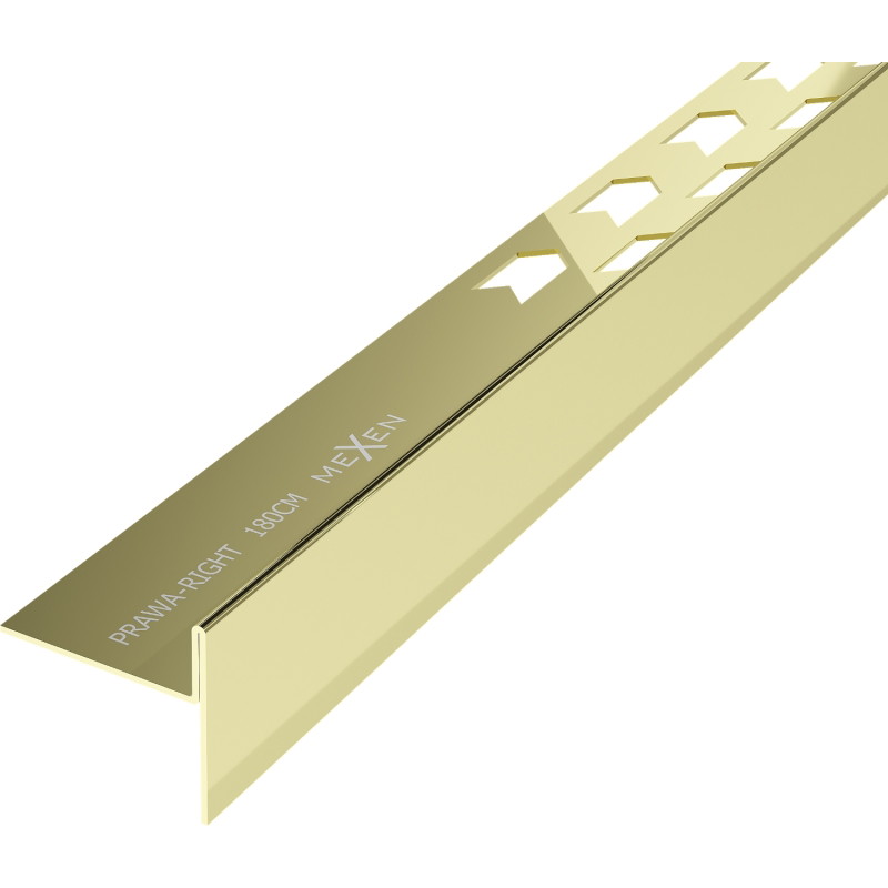 Mexen Line-B listón de pendiente para suelo de 180 cm a la derecha, dorado - 185001180R