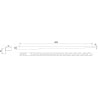 Mexen Line-B floor drop profile 180 cm right, black - 187001180R