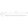 Mexen Line-B laskeutuslista lasille 120 cm oikea, kultaharja - 185504120R