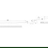 Mexen Line-B afschotprofiel voor glas 120 cm rechts, zwart - 187004120R